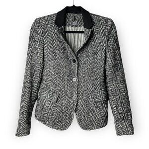 Moussy Vintage Black & White  Tweed Blazer 2